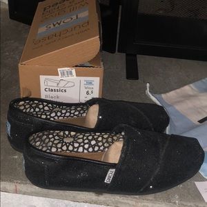Toms Classics Black Glitter